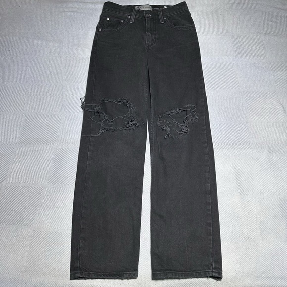 Levi's Denim - Levi's SilverTab 94 Baggy Black Jeans‎ Women's Size 25 Distressed Grunge